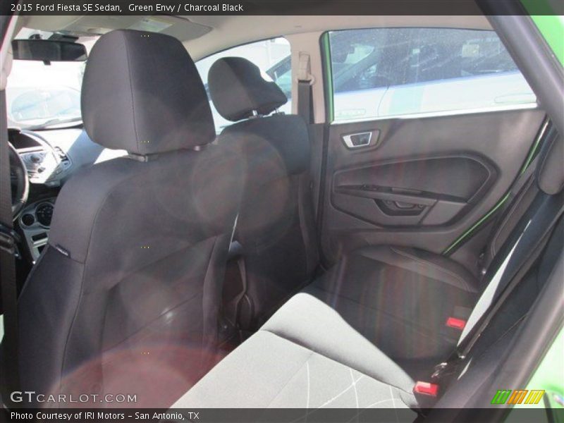 Green Envy / Charcoal Black 2015 Ford Fiesta SE Sedan