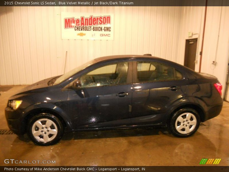 Blue Velvet Metallic / Jet Black/Dark Titanium 2015 Chevrolet Sonic LS Sedan