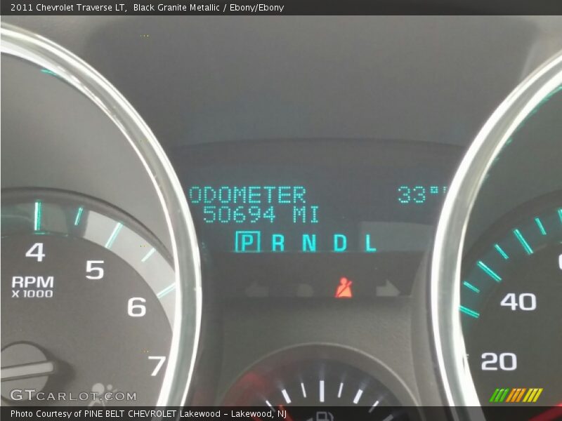 Black Granite Metallic / Ebony/Ebony 2011 Chevrolet Traverse LT
