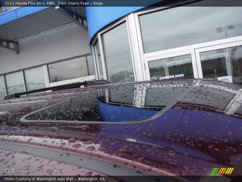 Dark Cherry Pearl / Beige 2011 Honda Pilot EX-L 4WD