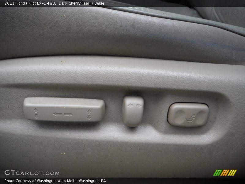 Dark Cherry Pearl / Beige 2011 Honda Pilot EX-L 4WD