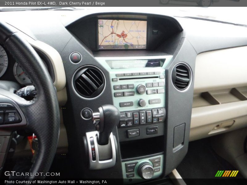 Dark Cherry Pearl / Beige 2011 Honda Pilot EX-L 4WD