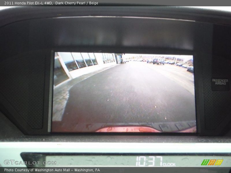 Dark Cherry Pearl / Beige 2011 Honda Pilot EX-L 4WD