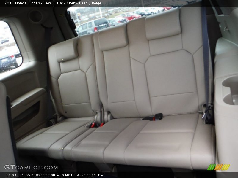 Dark Cherry Pearl / Beige 2011 Honda Pilot EX-L 4WD