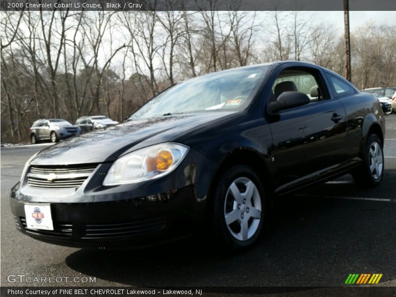 Black / Gray 2008 Chevrolet Cobalt LS Coupe