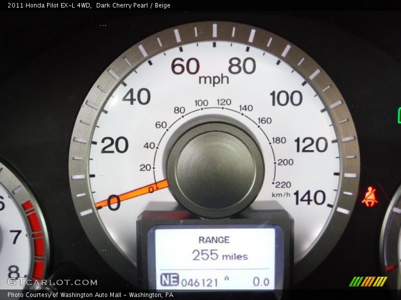 Dark Cherry Pearl / Beige 2011 Honda Pilot EX-L 4WD