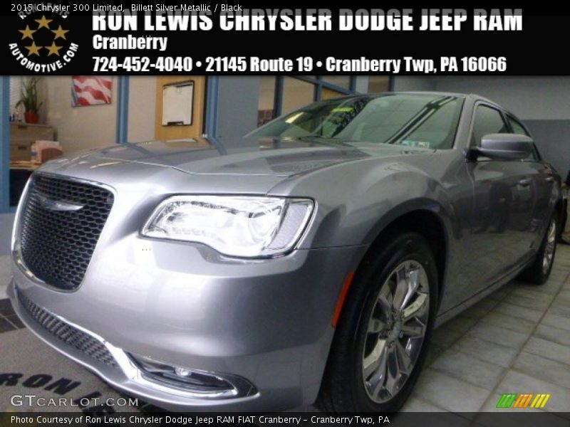 Billett Silver Metallic / Black 2015 Chrysler 300 Limited