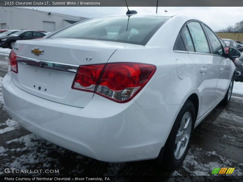 Summit White / Brownstone 2015 Chevrolet Cruze LT