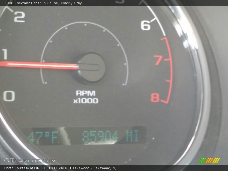Black / Gray 2008 Chevrolet Cobalt LS Coupe