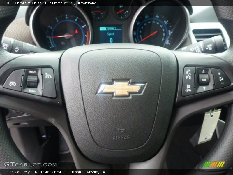 Summit White / Brownstone 2015 Chevrolet Cruze LT