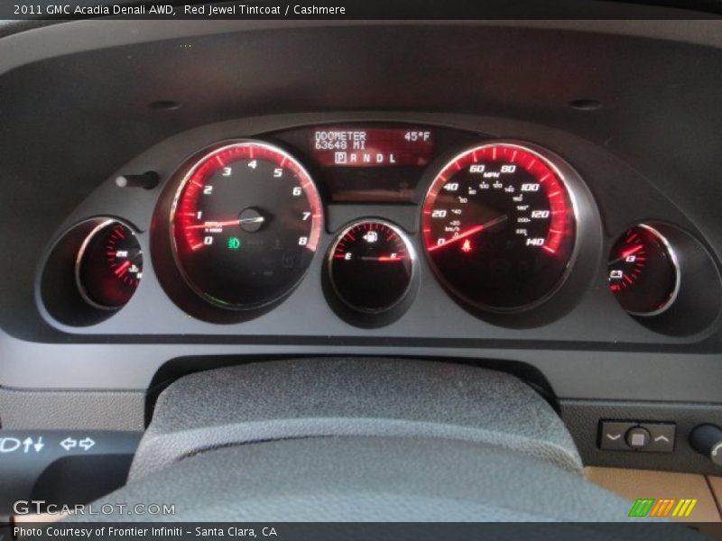 Red Jewel Tintcoat / Cashmere 2011 GMC Acadia Denali AWD