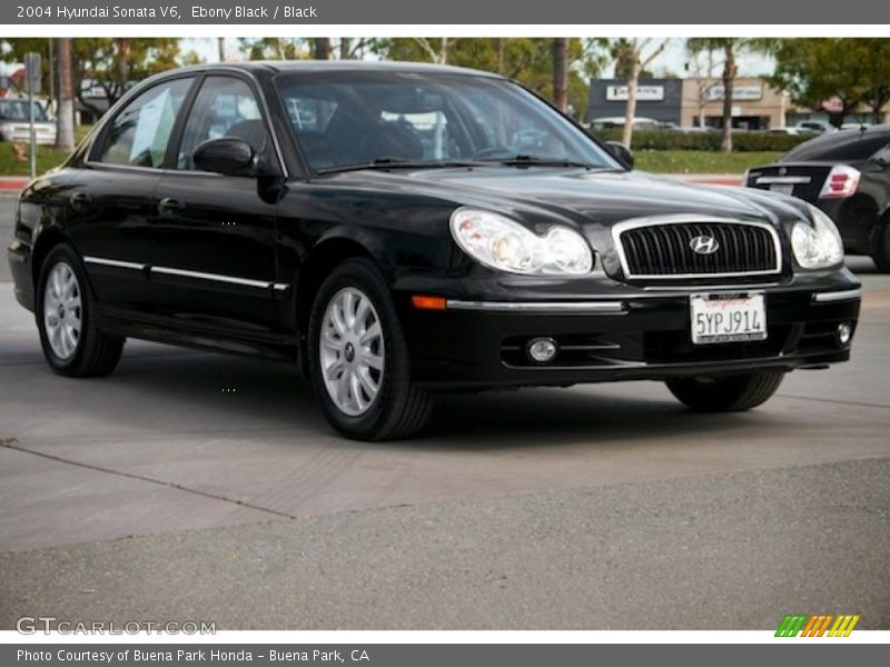 Ebony Black / Black 2004 Hyundai Sonata V6