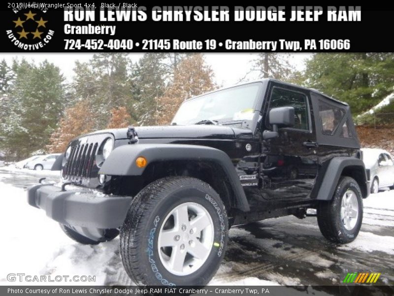 Black / Black 2015 Jeep Wrangler Sport 4x4