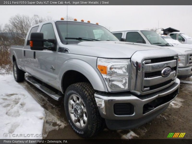Ingot Silver Metallic / Steel 2011 Ford F350 Super Duty XLT Crew Cab 4x4