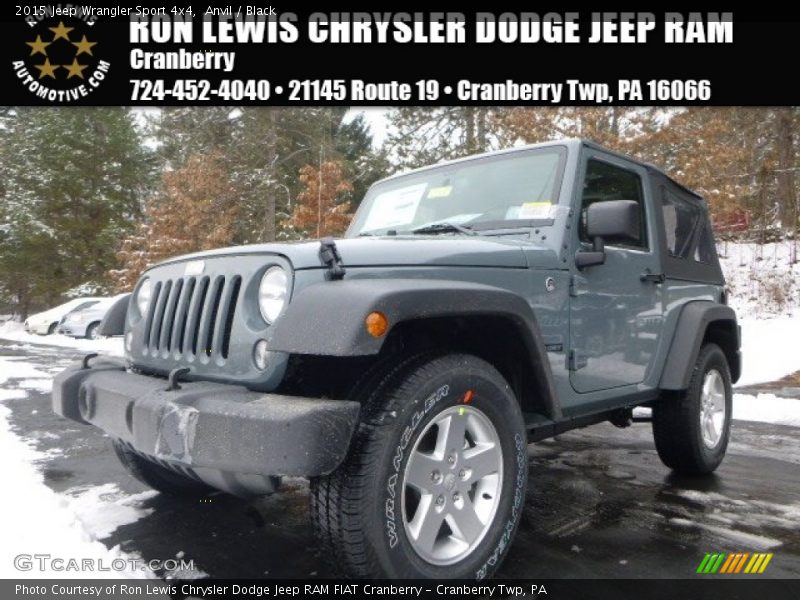 Anvil / Black 2015 Jeep Wrangler Sport 4x4