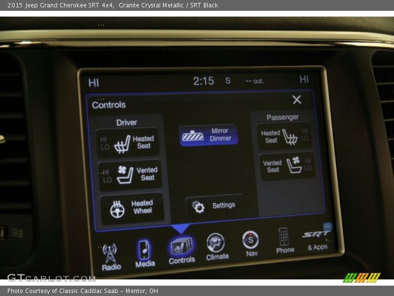 Controls of 2015 Grand Cherokee SRT 4x4