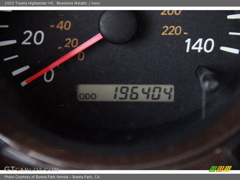Bluestone Metallic / Ivory 2003 Toyota Highlander V6