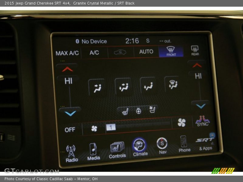 Controls of 2015 Grand Cherokee SRT 4x4
