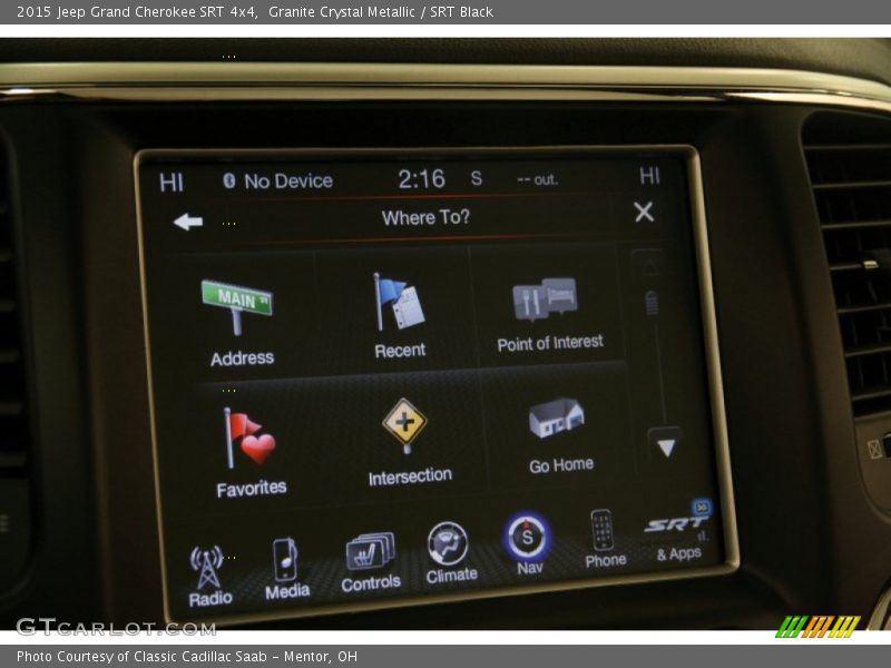 Controls of 2015 Grand Cherokee SRT 4x4