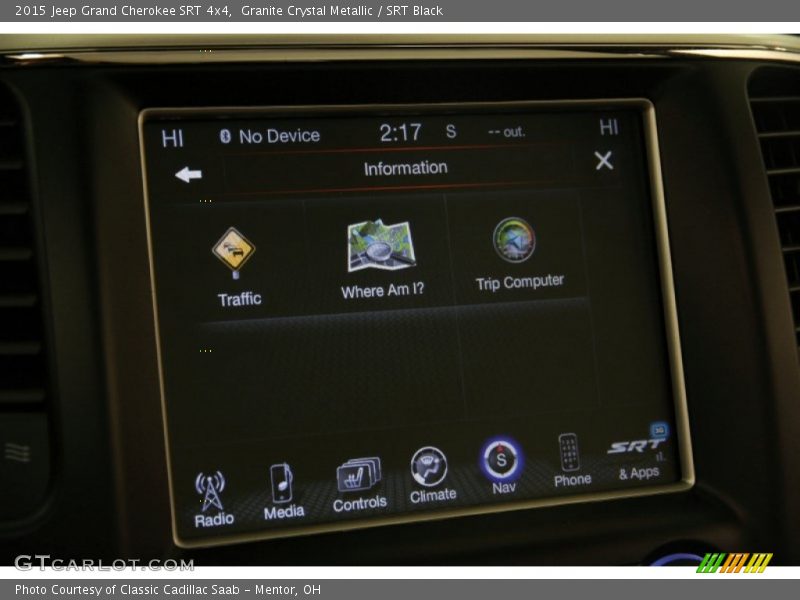 Controls of 2015 Grand Cherokee SRT 4x4