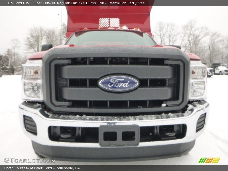 Vermillion Red / Steel 2015 Ford F350 Super Duty XL Regular Cab 4x4 Dump Truck