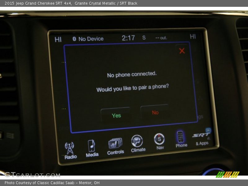 Controls of 2015 Grand Cherokee SRT 4x4