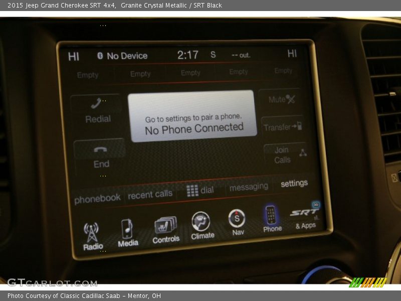 Controls of 2015 Grand Cherokee SRT 4x4