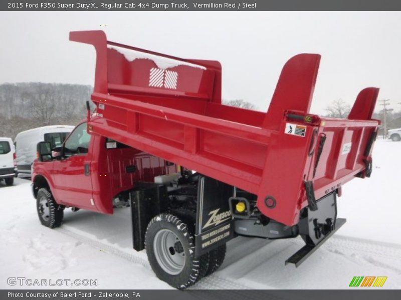 Vermillion Red / Steel 2015 Ford F350 Super Duty XL Regular Cab 4x4 Dump Truck