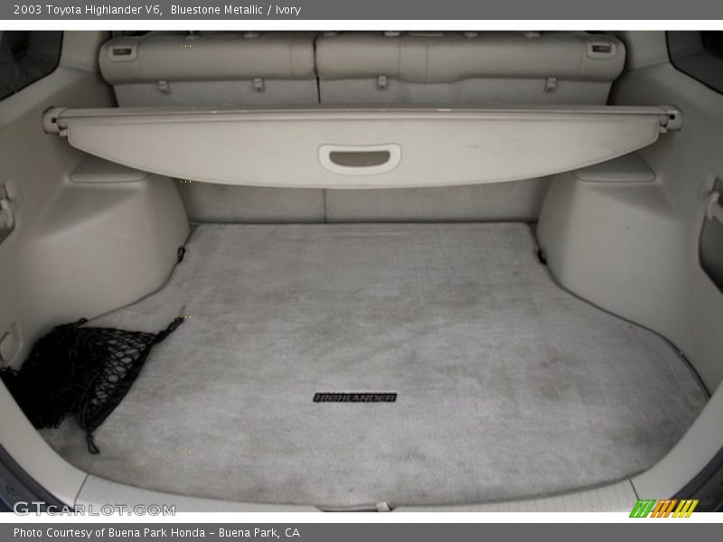 Bluestone Metallic / Ivory 2003 Toyota Highlander V6