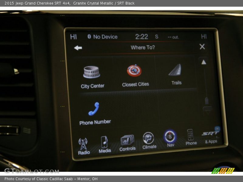 Controls of 2015 Grand Cherokee SRT 4x4