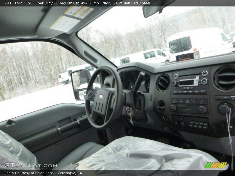 Vermillion Red / Steel 2015 Ford F350 Super Duty XL Regular Cab 4x4 Dump Truck