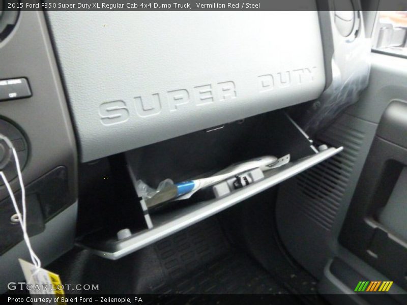 Vermillion Red / Steel 2015 Ford F350 Super Duty XL Regular Cab 4x4 Dump Truck