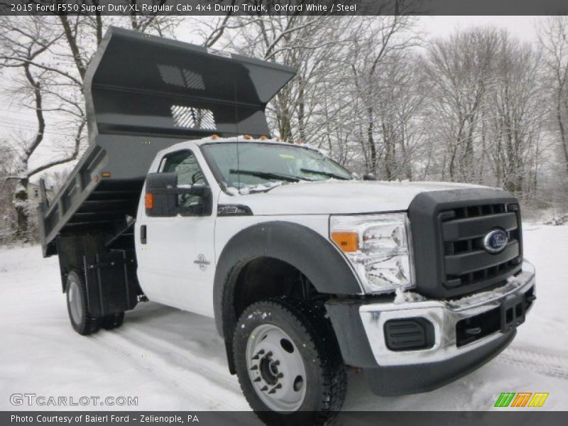 Front 3/4 View of 2015 F550 Super Duty XL Regular Cab 4x4 Dump Truck