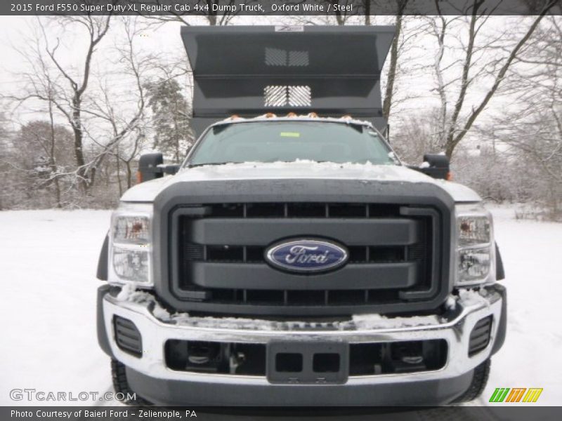 Oxford White / Steel 2015 Ford F550 Super Duty XL Regular Cab 4x4 Dump Truck