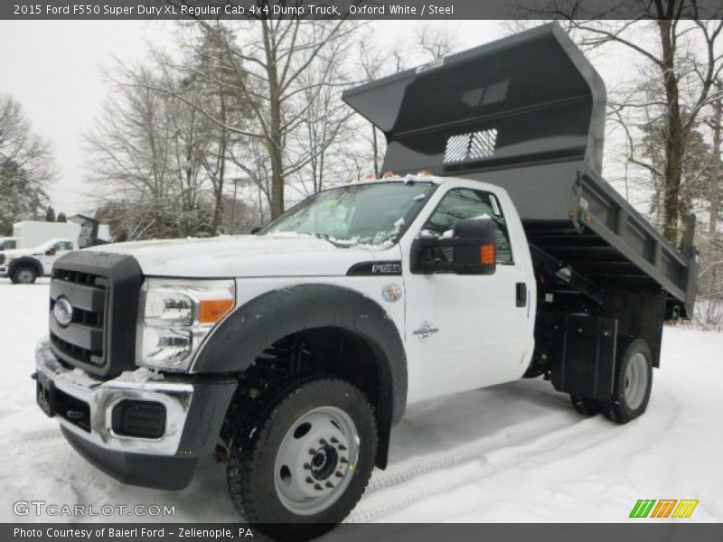Oxford White / Steel 2015 Ford F550 Super Duty XL Regular Cab 4x4 Dump Truck