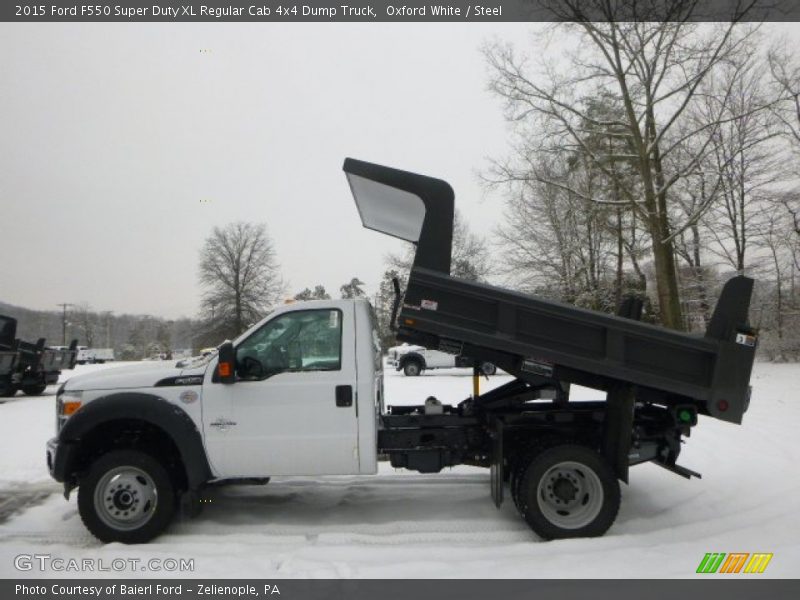  2015 F550 Super Duty XL Regular Cab 4x4 Dump Truck Oxford White