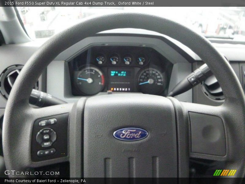Oxford White / Steel 2015 Ford F550 Super Duty XL Regular Cab 4x4 Dump Truck