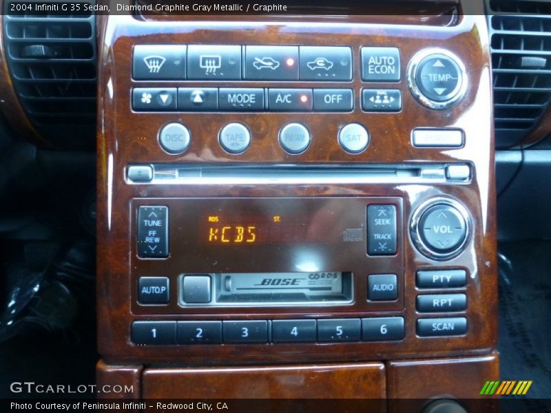 Diamond Graphite Gray Metallic / Graphite 2004 Infiniti G 35 Sedan