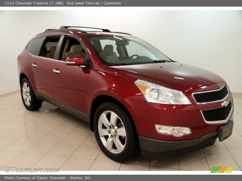 Red Jewel Tintcoat / Cashmere 2010 Chevrolet Traverse LT AWD