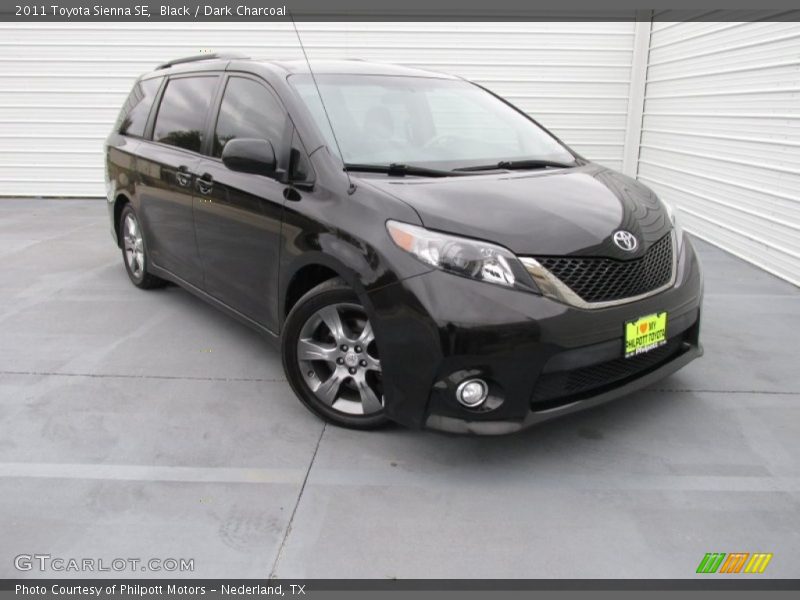 Black / Dark Charcoal 2011 Toyota Sienna SE