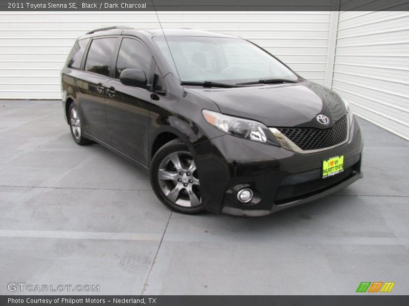 Black / Dark Charcoal 2011 Toyota Sienna SE