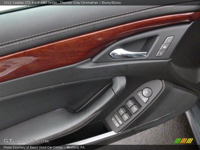 Thunder Gray ChromaFlair / Ebony/Ebony 2012 Cadillac CTS 4 3.0 AWD Sedan