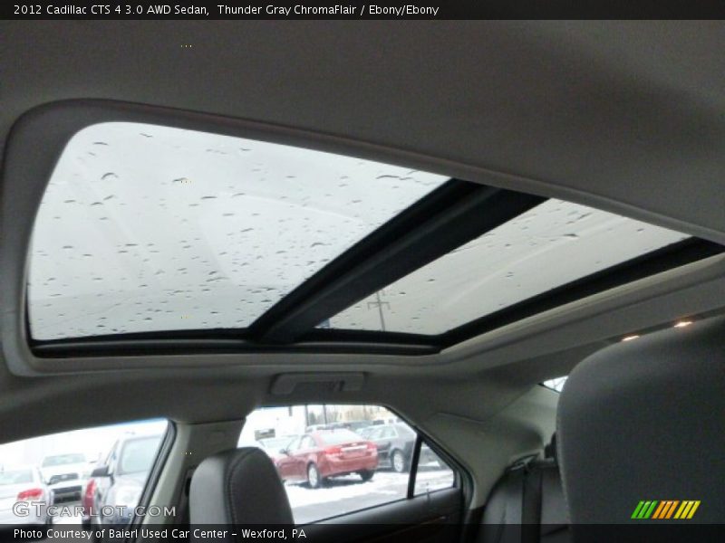 Thunder Gray ChromaFlair / Ebony/Ebony 2012 Cadillac CTS 4 3.0 AWD Sedan