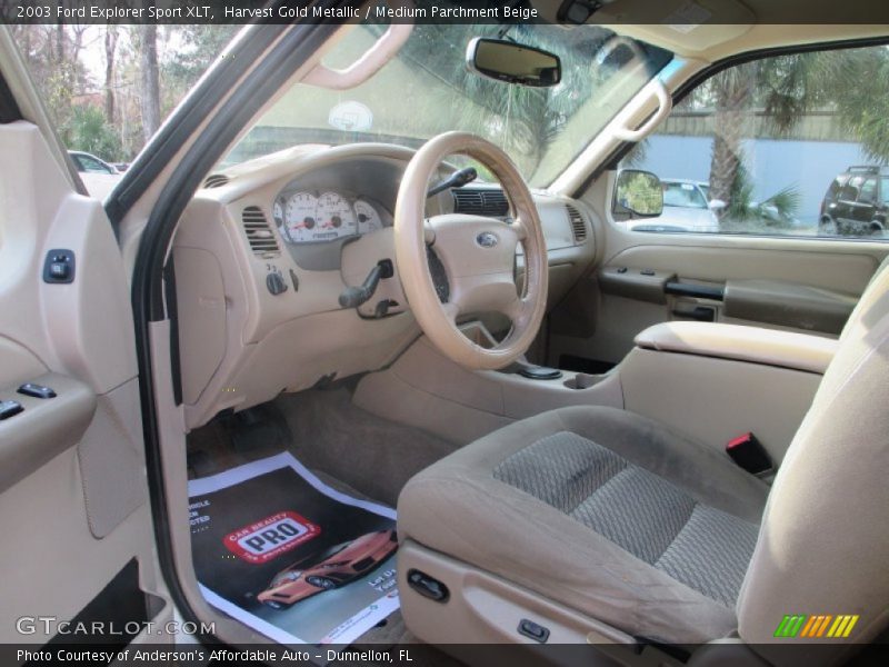 Harvest Gold Metallic / Medium Parchment Beige 2003 Ford Explorer Sport XLT