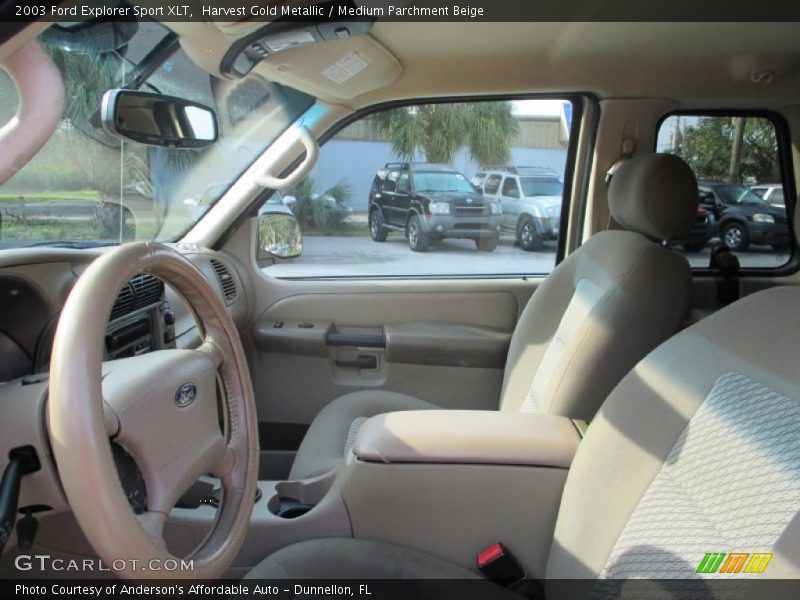 Harvest Gold Metallic / Medium Parchment Beige 2003 Ford Explorer Sport XLT