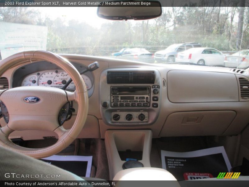 Harvest Gold Metallic / Medium Parchment Beige 2003 Ford Explorer Sport XLT