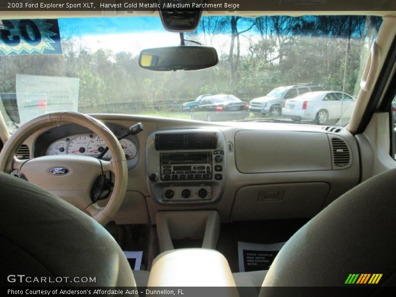 Harvest Gold Metallic / Medium Parchment Beige 2003 Ford Explorer Sport XLT