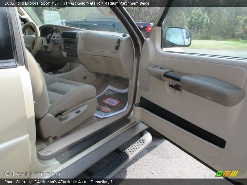 Harvest Gold Metallic / Medium Parchment Beige 2003 Ford Explorer Sport XLT
