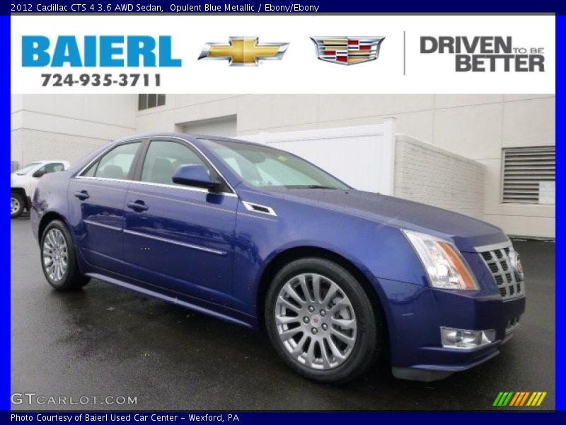 Opulent Blue Metallic / Ebony/Ebony 2012 Cadillac CTS 4 3.6 AWD Sedan