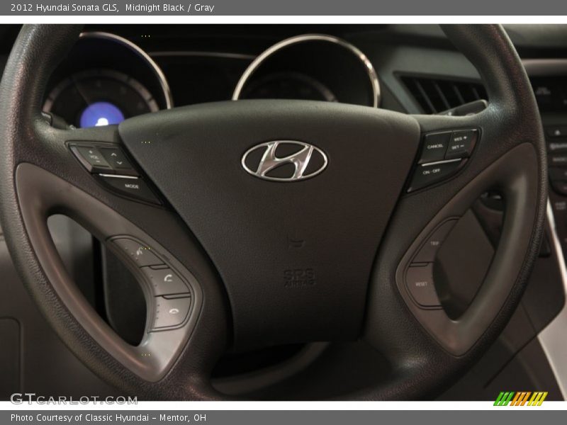 Midnight Black / Gray 2012 Hyundai Sonata GLS